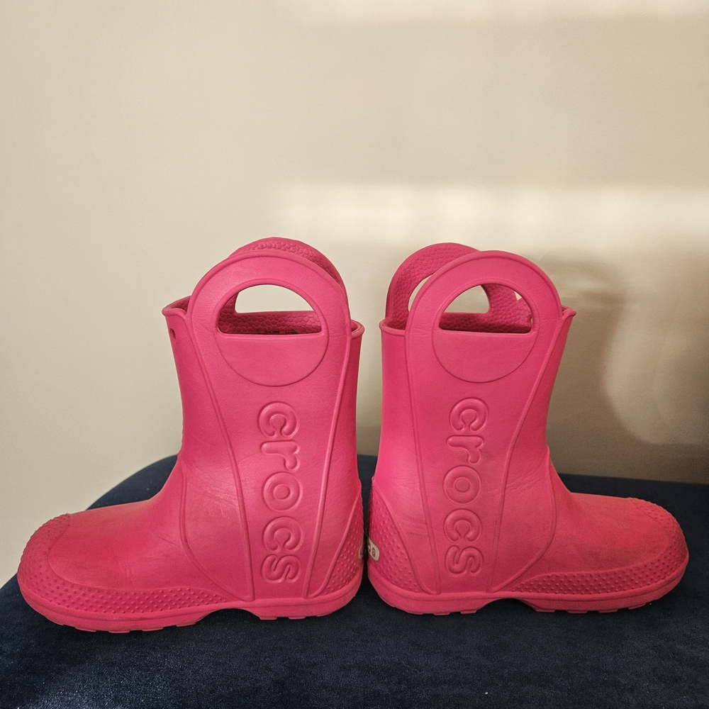 Crocs Kids Size 11 Pink Rain Boots